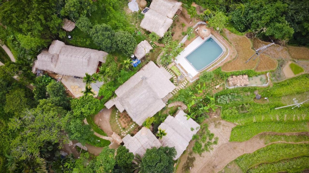 Вилла Puluong Bamboo Huong Ba Thuoc Экстерьер фото