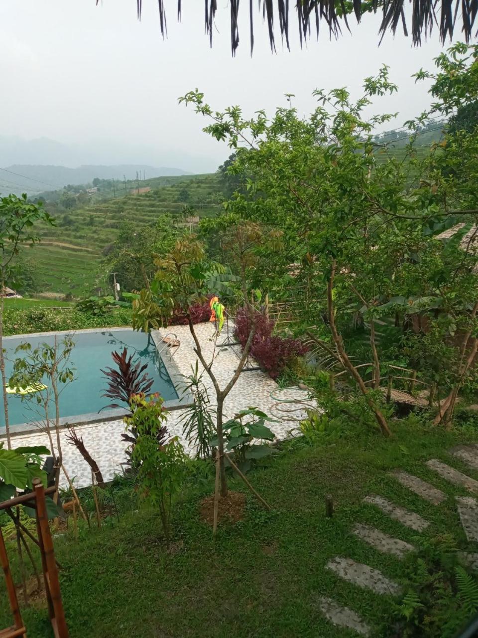 Вилла Puluong Bamboo Huong Ba Thuoc Экстерьер фото
