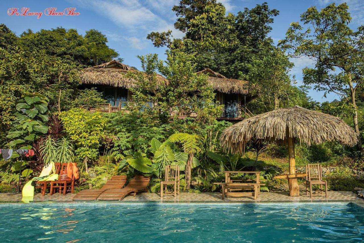 Вилла Puluong Bamboo Huong Ba Thuoc Экстерьер фото
