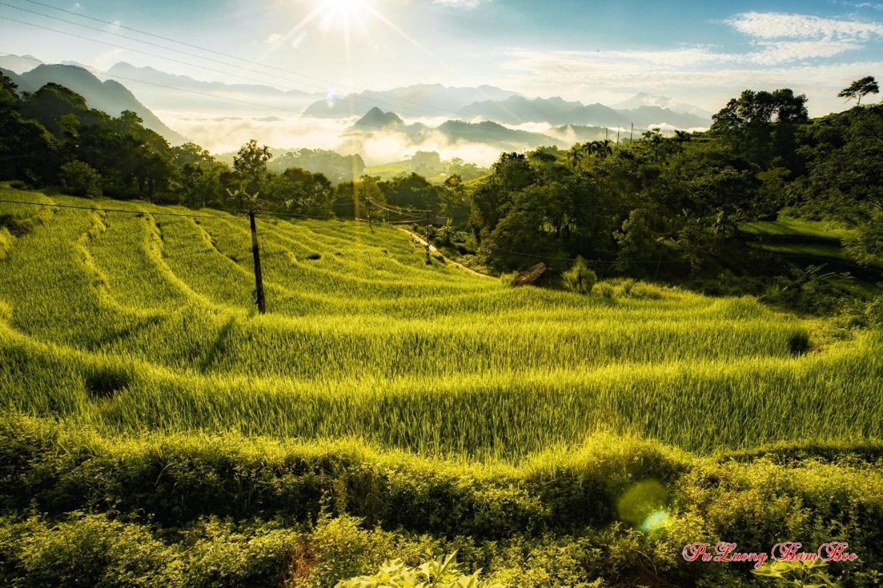 Вилла Puluong Bamboo Huong Ba Thuoc Экстерьер фото