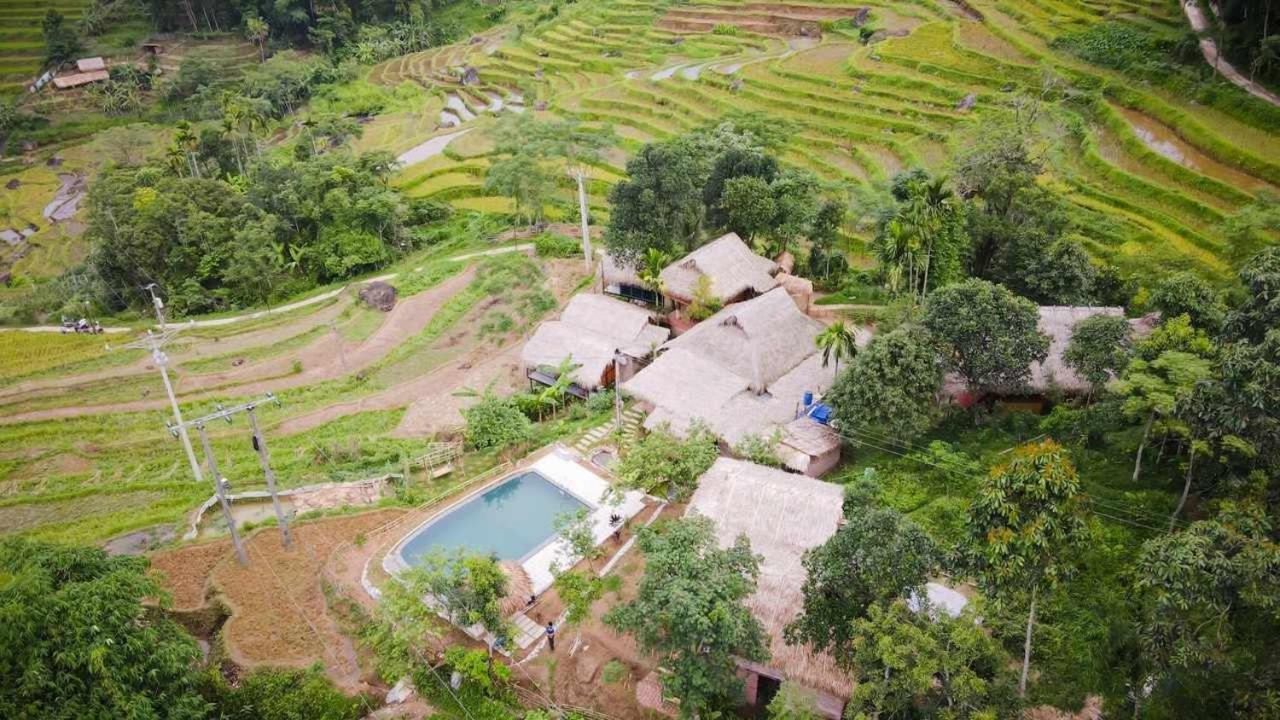 Вилла Puluong Bamboo Huong Ba Thuoc Экстерьер фото