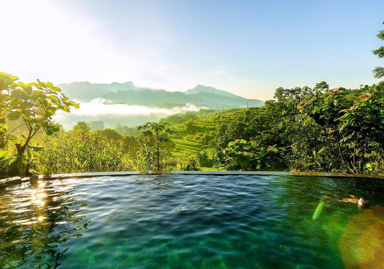 Вилла Puluong Bamboo Huong Ba Thuoc Экстерьер фото