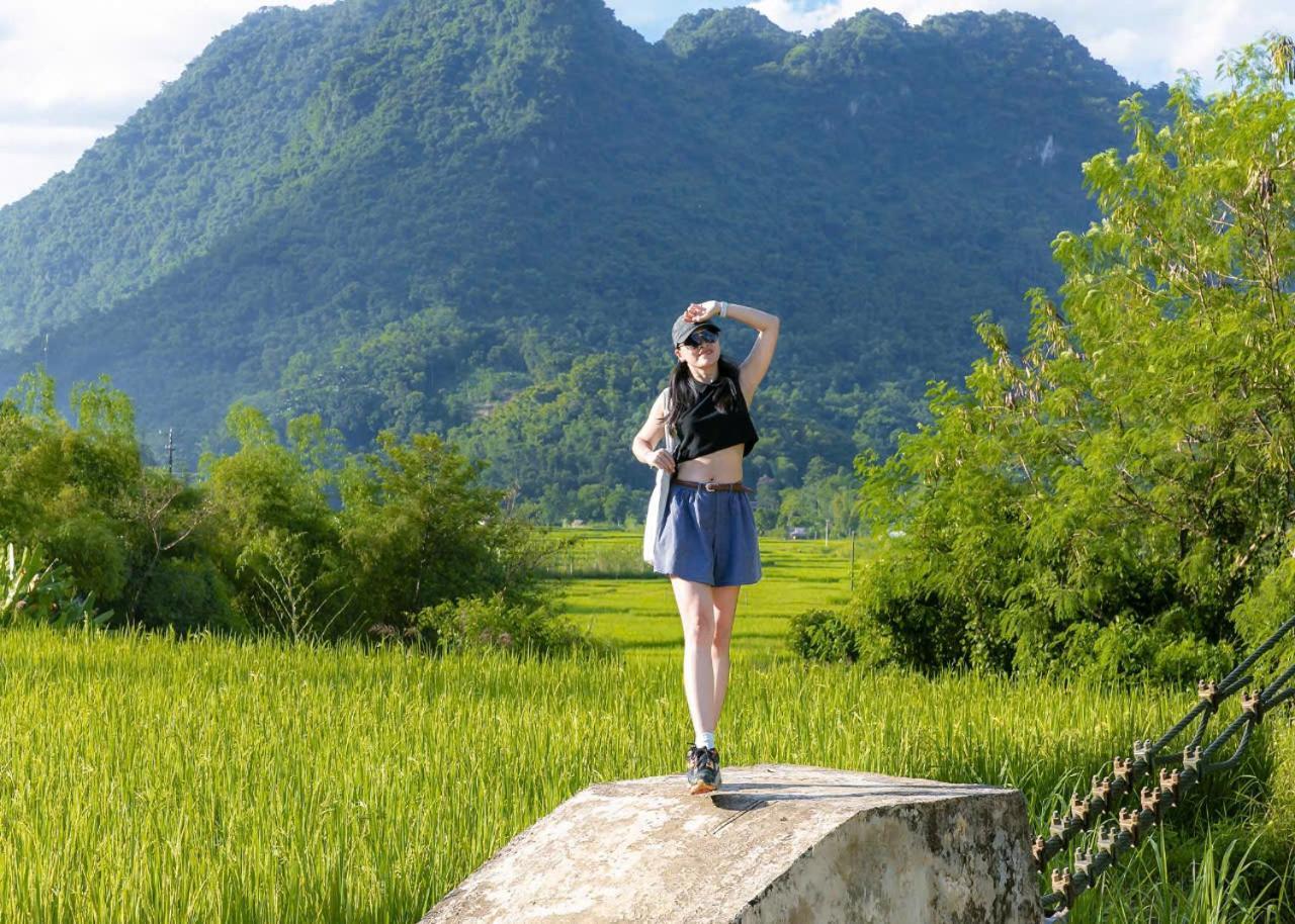 Вилла Puluong Bamboo Huong Ba Thuoc Экстерьер фото