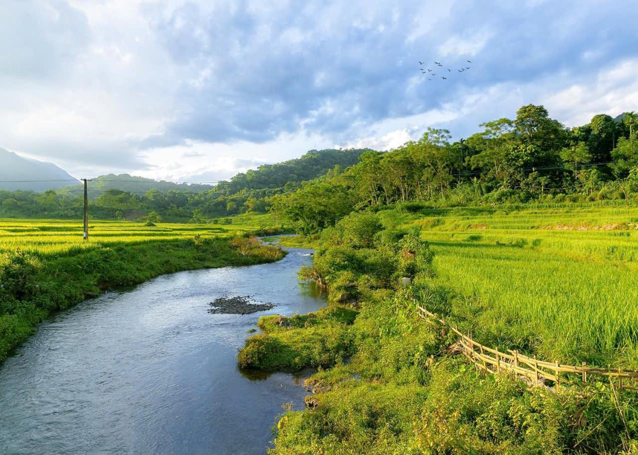 Вилла Puluong Bamboo Huong Ba Thuoc Экстерьер фото